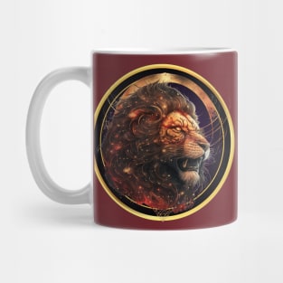 Mystic Universe Space Lion Leo Zodiac Sign Mug